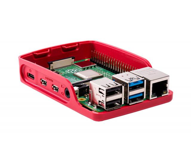 kućište za raspberry pi 4 bijelo crveno